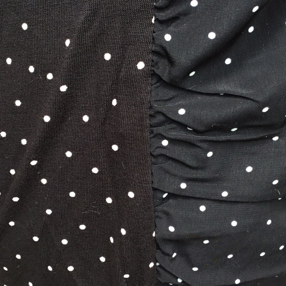 Ann Taylor Black polka dot top S - Picture 4 of 7